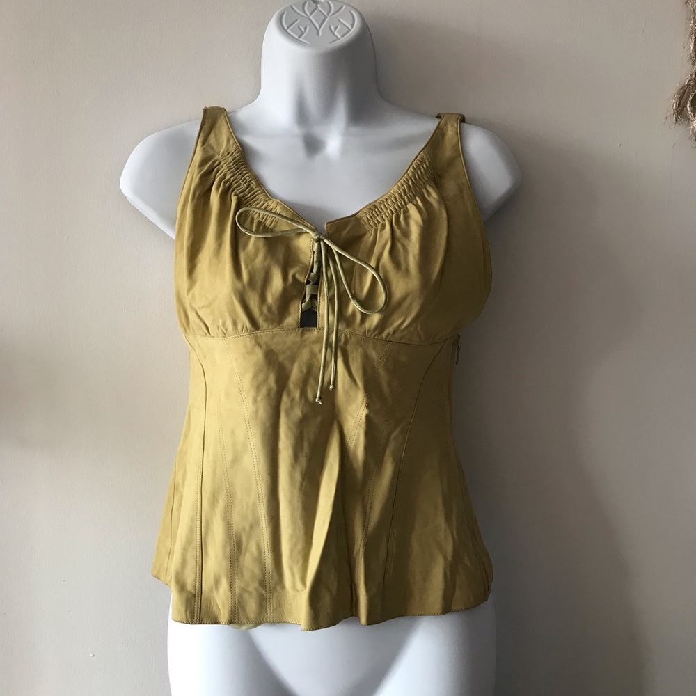 Soft leather Armani top Size small